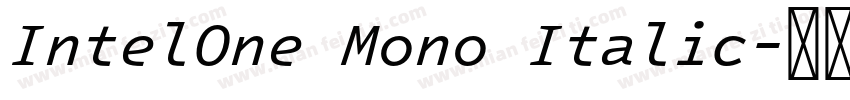 IntelOne Mono Italic字体转换